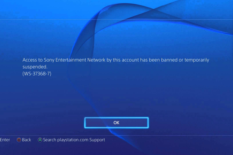 Ошибка PSN на PS4